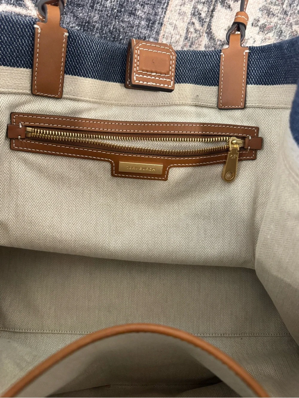 Tory Burch Ella Jacquard Stripe Tote l